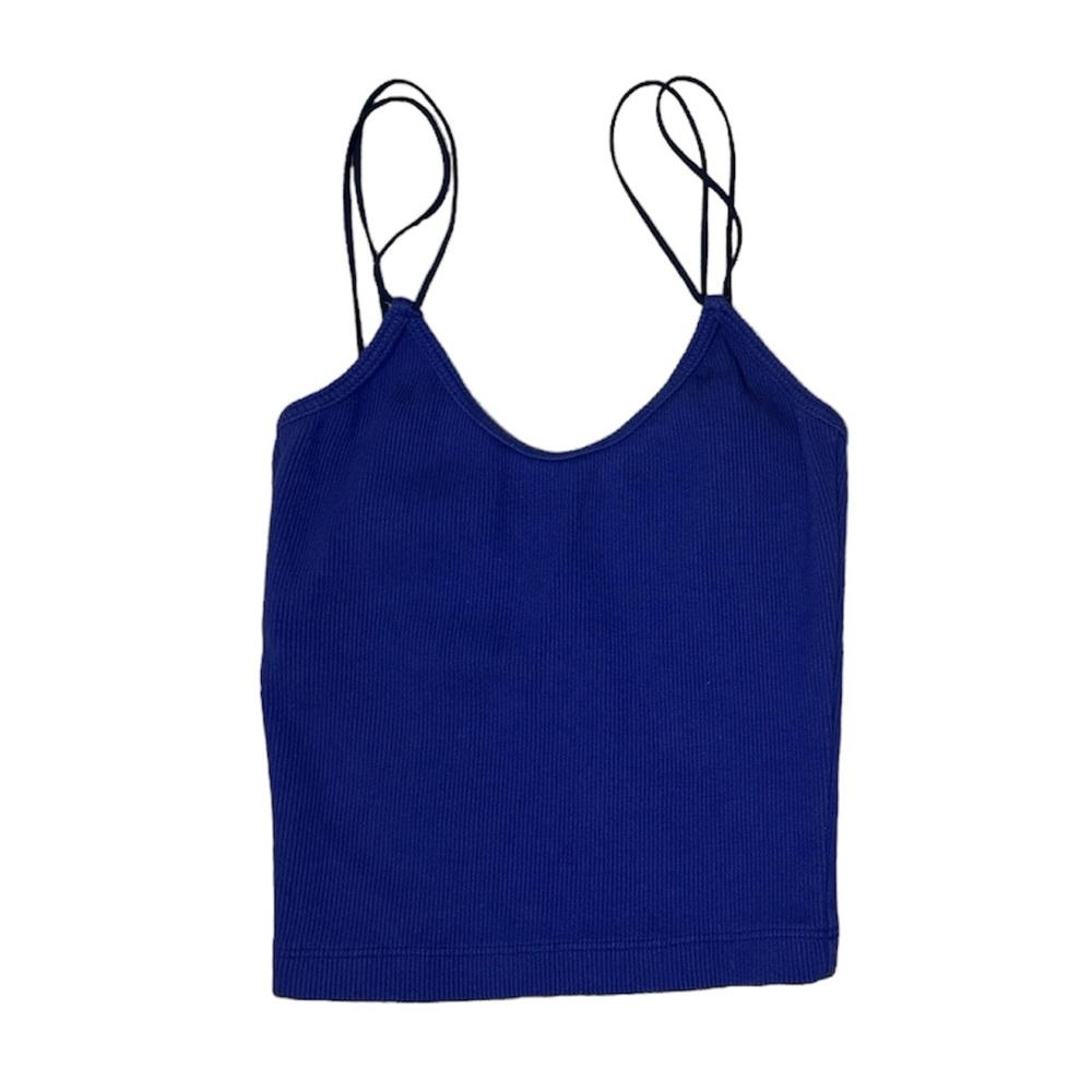 Blue Crop Too Tank Top
